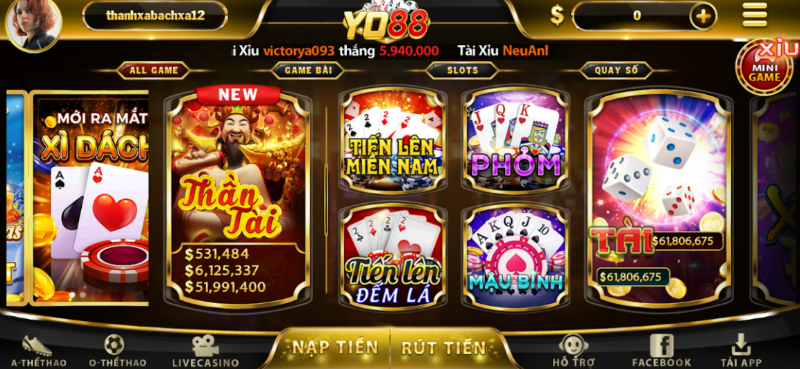 Kho game đặc sắc, đẳng cấp chỉ có tại Yo88